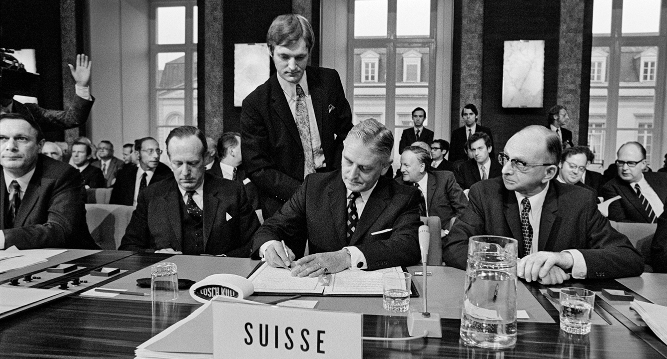 Vor 50 Jahren: Unterzeichnung des Freihandelsabkommens Schweiz - EU